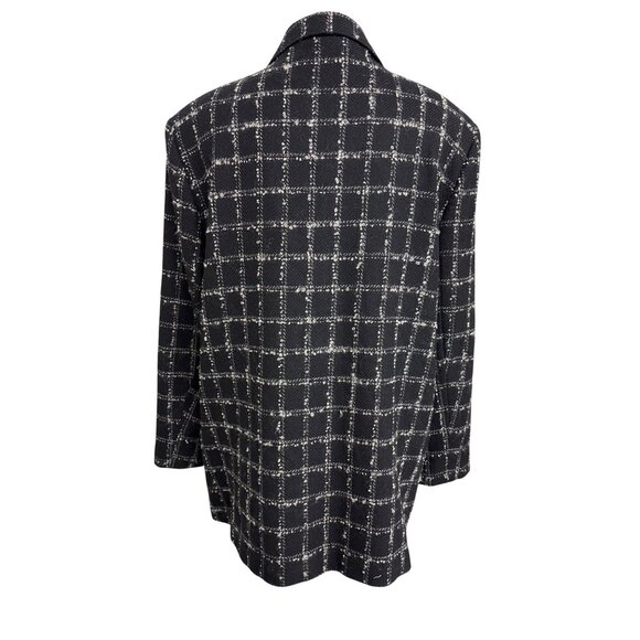 Vintage Alfred Dunner Womens Wool Blazer 42/22W Black & White Checkered - Picture 7 of 12